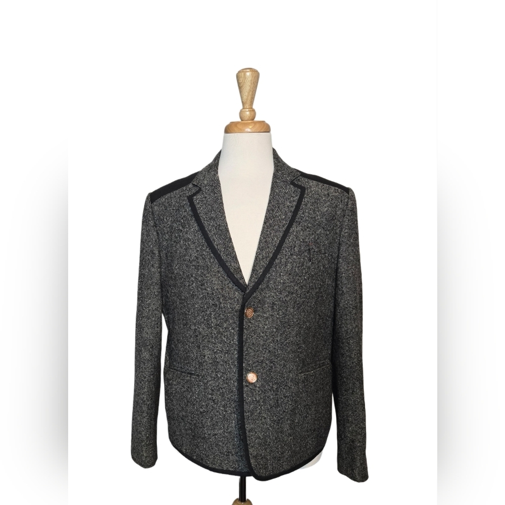 Eton Club London Wool Blend Tweed Blazer Jacket Men’s L – Korean Brand, British